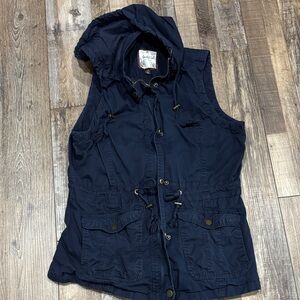Navy Hooded Vest